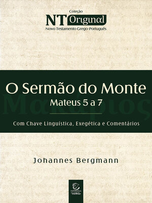 cover image of O sermão do monte--eBook